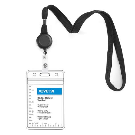 lanyard with clear id holder.